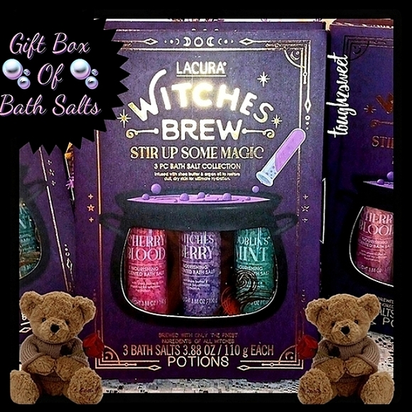 🆕️BATH SALT BOX SET "WITCHES BREW"~*CHERRY BLOOD,*WITCHES BERRY, *GOBLIN MINT* - Picture 1 of 17